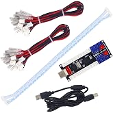 SJ@JX 2 Player Arcade USB Encoder Board Zero Delay Game Controller DIY Kit 20x Button Cable 2x Joystick Cable for Retro Pie PC MAME Raspberry Pi