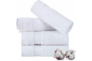 TEXTILOM Washcloths for Body and Face – Hotel and Spa Quality & Soft & Absorbent & Quick Dry Wash Cloths for Your Body – 100% Turkish Cotton Wash Clothes Towel Set of 4 (13 x 13 inches) - White