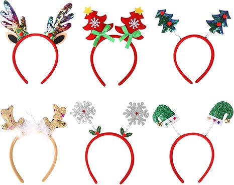 Amazon Lokipa クリスマス カチューシャ 6個セット 可愛い 髪飾り パーティー用品 大人 子供 トナカイ サンタ帽子 クリスマスツリー 雪の結晶 ヘアアクセサリー デコレーション クリスマス雑貨 おもちゃ
