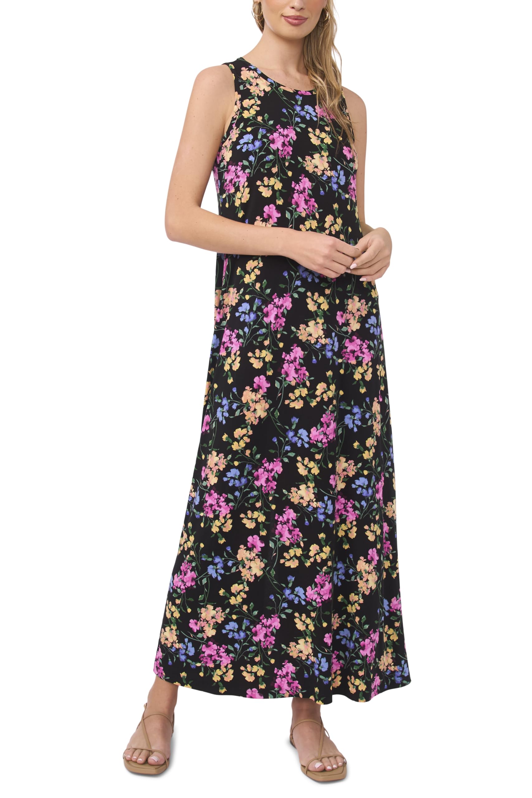 Printed Sleeveless Maxi Dress