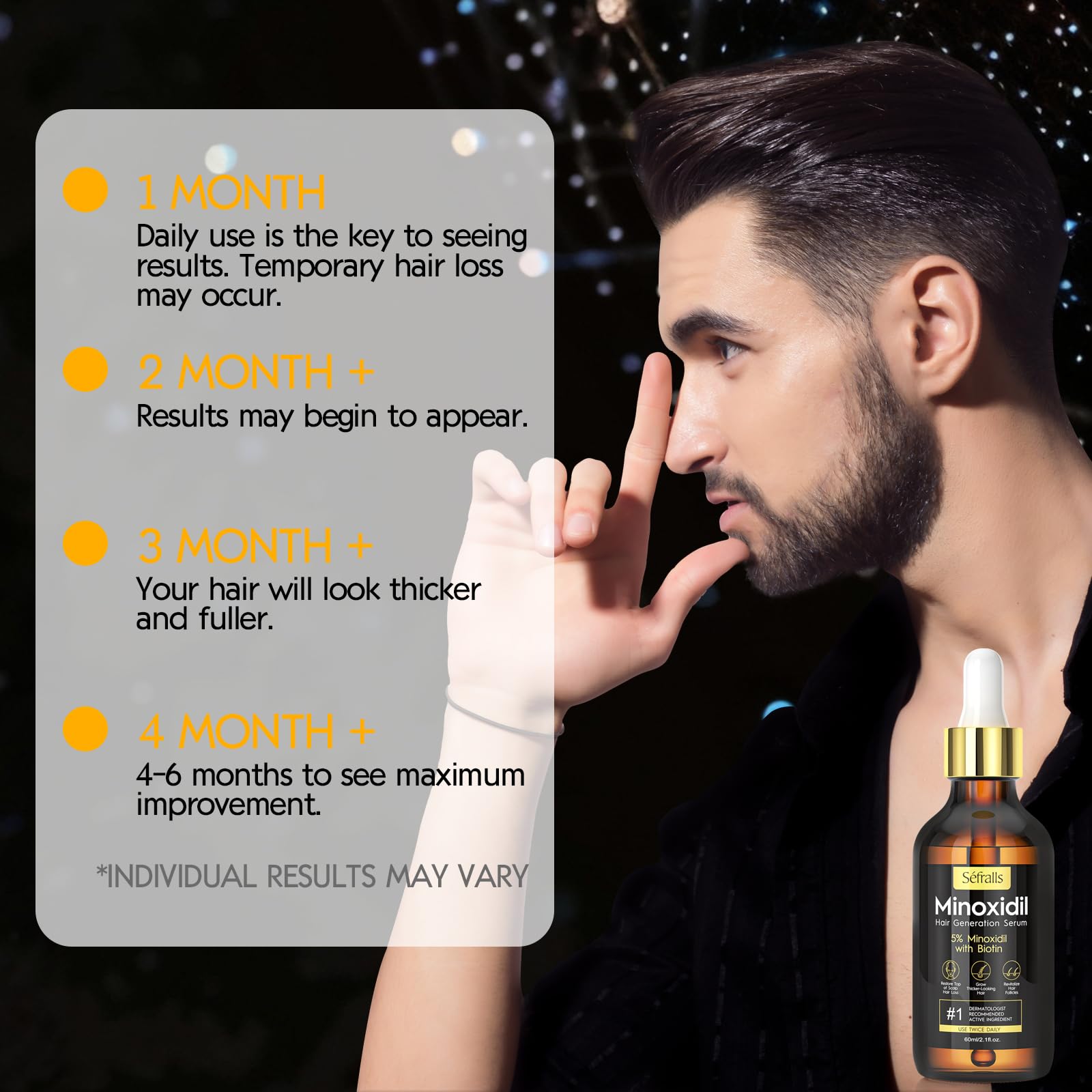 5% Minoxidil Hair Growth Serum Oil For Men and Women, Biotin Hair Serum, Safest Hair Regrowth Treatment, Prevent Scalp Hair Loss 60ml / 2.11 fl.oz