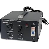 LiteFuze 3000 Watt Japan Voltage Converter Transformer Step Up/Down - 100v to 120v / 120v to 100v Japanese Power Converter - Fully Grounded Cord CE Certified