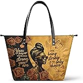 Afroyla African Black Women's Leather Tote Bag, Large Size, Premium Leather, Valentine's Day Gifts for Women, Wife, or Mother