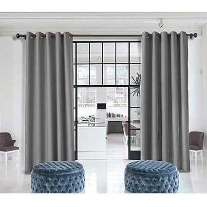 Amazon Com Macochico Gray Indoor Divider Curtains 10ft Wide X 8ft