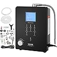 VEVOR Alkaline Water Ionizer Machine, pH 3-11.2 Alkaline Acidic Hydrogen Water Purifier, 6 Water Settings Home Filtration System, Up to -800mV ORP, 9000L Per Filter, UV Function, Water Heating