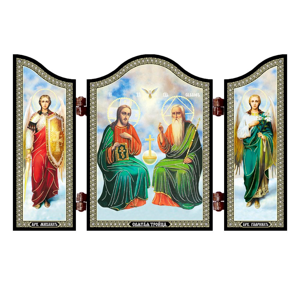 NKlaus - Holy Trinity Christian Icon Svjataja Troica travel altar 1410