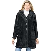 Woman Within Plus Size Swing Fleece Coat