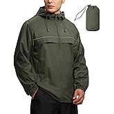 SWISSWELL Mens Waterproof Windbreaker Rain Jacket Lightweight Packable Raincoat with Hood for Golf Hiking Travel S-6XL