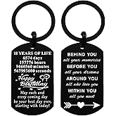 MXRSDF 18th Birthday Decroation for Him, Gifts for 18 Year Old Boy, Age 18 Bday Keychain