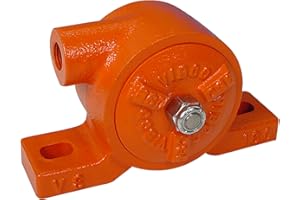 Vibco VS-160 Silent Pneumatic Turbine Vibrator, 160 lb. Force, 12000 VPM, 8 CFM, 80 psi, 4" Bolt Pattern