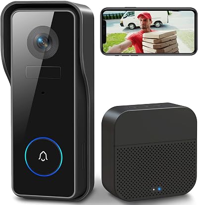XTU Wireless WiFi Video Doorbell Camera 2K HD Battery PIR Motion Night Vision