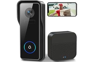 XTU 2K FHD Smart Video Doorbell with Wireless Chime, Battery Operated, Voice Changer, Voice Message, PIR Motion Detection, Ni