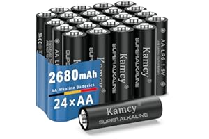 KAMCY AA Batteries, Double A Batteries 24 Pack,Double A Battery,Piles AA, Triple AA Batteries 1.5V Long Lasting High-Performance AA Alkaline Batteries, Leakproof Design Single Use Battery