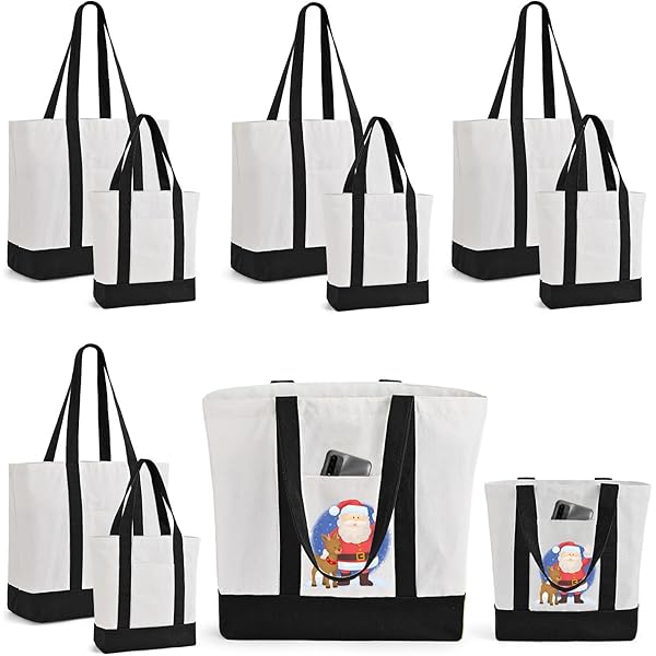 3x Reusable Canvas Grocery Shopping Tote Bags Non Woven Cloth For Women
