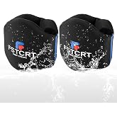 Fstcrt 2 Pcs Foam Aquatic Cuffs Exercise Equipment, Water Aerobics Float Ring with Adjustable Webbing, Pool Exercise Workout Set, Water Ankle Ring for Adults