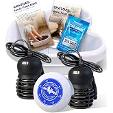 Ionic Foot Detox Machine 3.0, Foot Spa at Home detox, Ion Detox Foot Bath Cleanse Machine to Remove Toxins -2 Arrays, 15 Disposable Foot Bath Liners, Detox Sea Salt, Upgraded Durable Basin