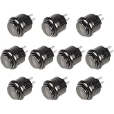 EG STARTS 10x 24mm Arcade Push Buttons Switch for Video Games Arcade Machine DIY Parts Mame Jamma Raspberry Pi KOF Arcade Pinball Machine Parts &amp; Accessories