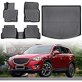 Floor Mats & Cargo Liner Compatible with Mazda CX-5 2013-2016,All Weather Protection,Waterproof,Anti-Slip TPE Floor Mats & Trunk Mat for Mazda CX5 2013 2014 2015 2016 Accessories