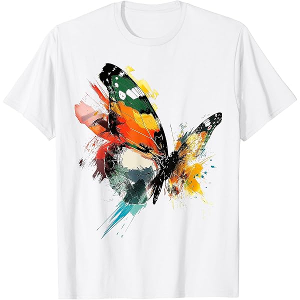 Amazon.com: Fox motif butterfly art animal love graphic fox T