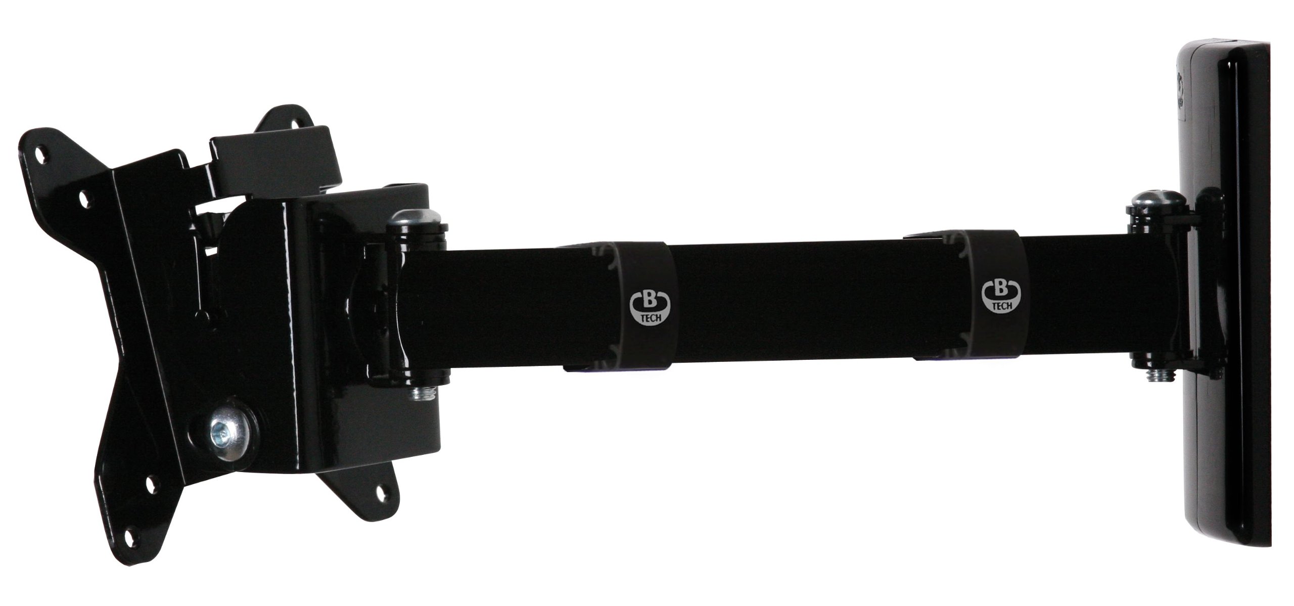 B-Tech BT7512 Flat Screen Wall Mount with Single Arm in Piano Black
