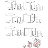 ZUMEHU Clear Acrylic Storage Box Set, 18 Pack Small Plastic Containers with Lids, 3 Sizes for Jewelry, Rocks, Specimens & Can