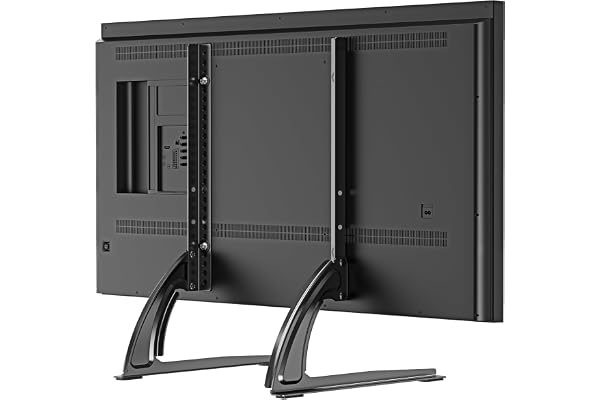 ELIVED Universal Table Top TV Stand for Most 27 to 55 inch LCD LED Plasma Flat Screen TVs, TV Base Height Adjustable Leg Stan