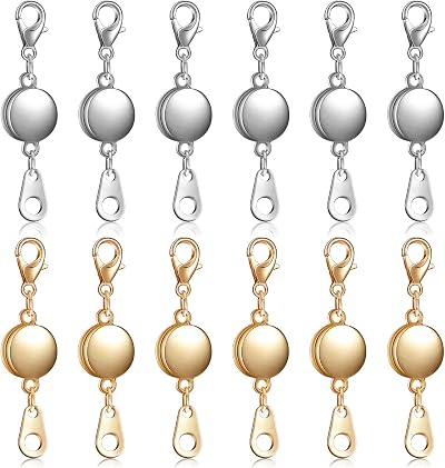 Hicarer 12 Locking Magnetic Jewelry Clasps for Necklaces & Bracelets