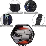 WANDF Swim Bag Mesh Drawstring Backpack with Wet Pocket XL Black view 5