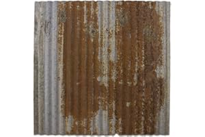 CEILINGCONNEX Upcycled 2'x2' Dakota Barn Tin Ceiling Tile - Majority Rust - Works with Standard Drop Grid