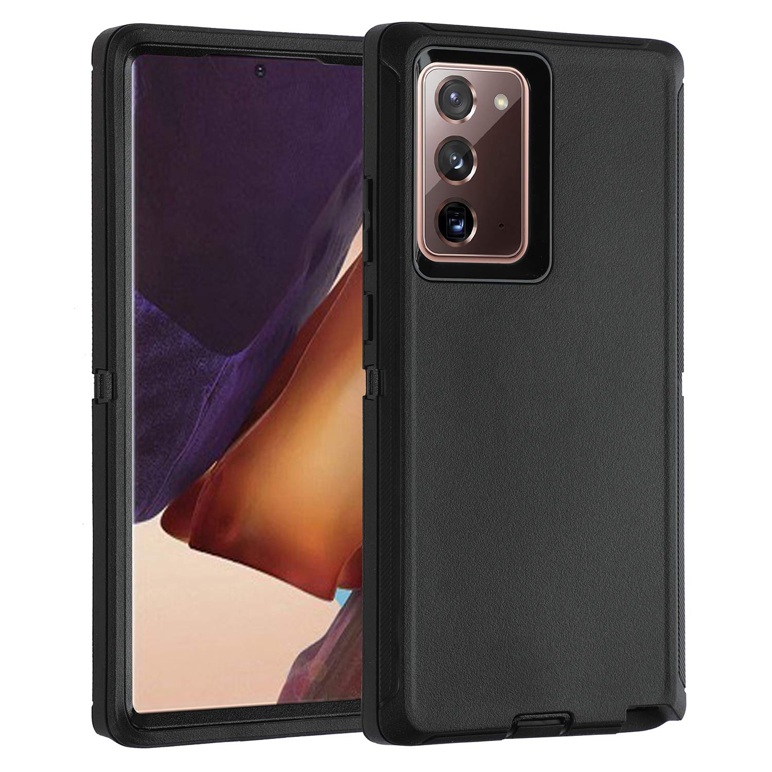 smartelf Case for Samsung Galaxy Note 20 Heavy Duty Shockproof Drop Protection Dual Layer Protective Cover for Galaxy Note 20,No Screen Protector-Black