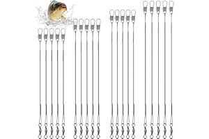 CAPIANT 60 PCS Fishing Leaders, Fishing Leaders with Swivel Snaps, Stainless Steel Leaders, Saltwater Rig Wire Leaders for Lures Bait Rig Or Hooks Fishing Gift