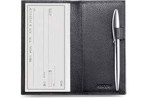 HISCOW Supple Leather Checkbook Cover with Free Divider - Italian Calfskin