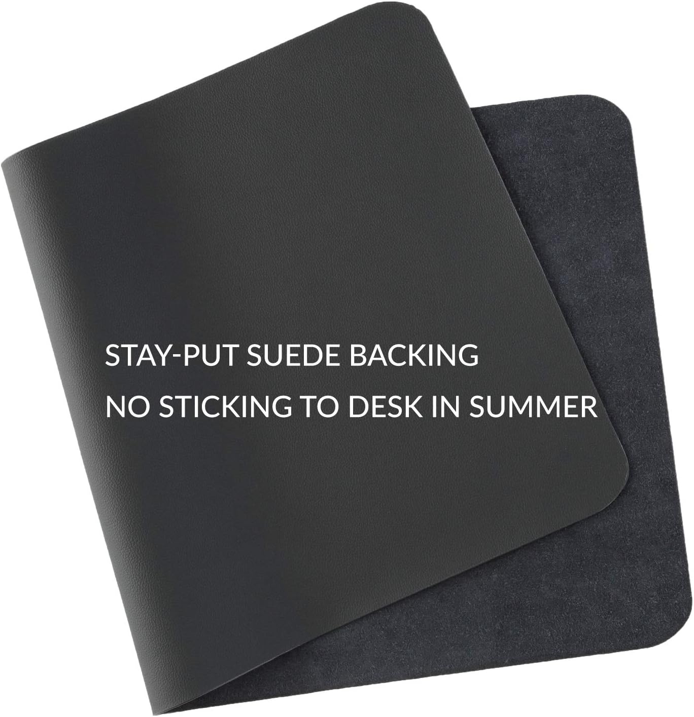 Bedsure Genuine Leather Desk Pad, Office Desk Mat Blotter on top of desks, Large Computer Desk Mat, Waterproof Non Slip Desk Pad Protector for Office and Home (Black, 17x35 inches) : Office Products