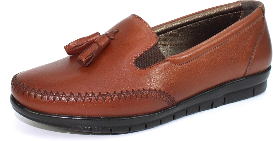 Lunar Estella Leather Tassel Loafer Amazon.co.uk Shoes & Bags