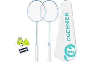 OGEENIER Badminton Set, Badminton Racquet Set of 2