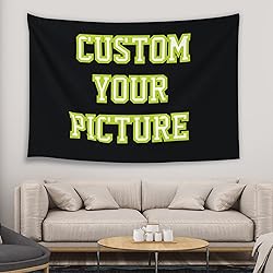 JINJUREN Custom Tapestry Upload Images Banners and