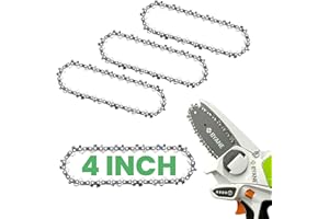 BYANE 4 Inch Mini Cutter Chainsaw Chain, 2024 New Version, 4 Inch 1/4"LP Pitch, .043 Gauge, 28 Drive Links Fits All 4-inch Mini Chainsaws, Fits Stihl GTA 26 and More (4 Chains)