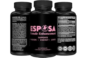 KUR LIVE SIMPLY Esposa Female Libido Booster for Women – Reignite Passion, Increase Energy & Sensitivity, Boost Mood & Desire – Made in USA Natural Female Enhancement Pills with Horny Goat Weed – 60 Capsules