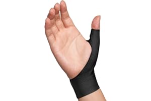 Velpeau Elastic Thumb Wrist Support Brace (Pack of 2), Splashproof Compression Sleeve for Arthritis Pain, Tendonitis, Sprains, Sports, Splint Liner, Fits Left & Right Hands (Black, Long Version, M)