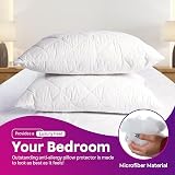 Sunshine Comforts Pillow Protectors 4 Pack 50x75 cm Microfiber Quilted Zipped view 9