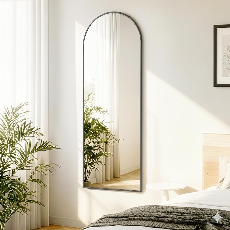 Miroir Intégral Suspendu, Courbé, 120 x 40 cm, Verre Trempé