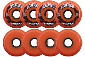 TronX Outdoor Pavement Asphalt Inline Roller Hockey Wheels 8 Pack (76mm)