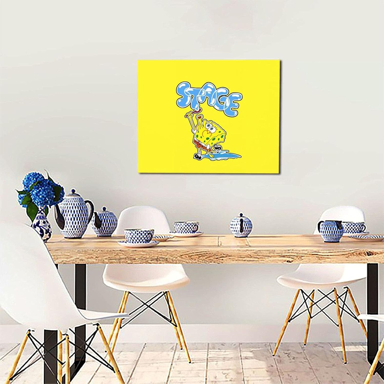 Amazon スポンジ ボブ1 壁飾り絵画インテリア アートポ 現代のジクレープリントキャンバスプリント絵画 壁掛キャンバス絵画 アートプリントポスター 新築飾り アートフレーム お洒落 アートパネル ウォールステッカー オンライン通販
