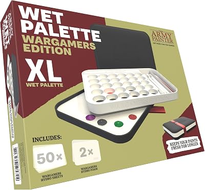 The Army Painter Wargamers Edition Wet Palette XL with 50 Hydro Sheets 2 Foams