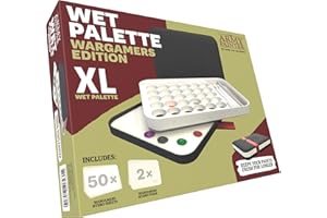 The Army Painter Wargamers Edition Wet Palette, XL Palette for Acrylic Paints Set Including 50 Hydro Sheets, 2 Hydro Foams and Free Painting Guide, for Miniature Painting