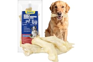 SNACKO Sheep Hooves Dog Treats Dehydrated Lamb Trotters 7.4 oz Single Ingredient Chew Sticks Bone for Puppy Organic Training Low Fat
