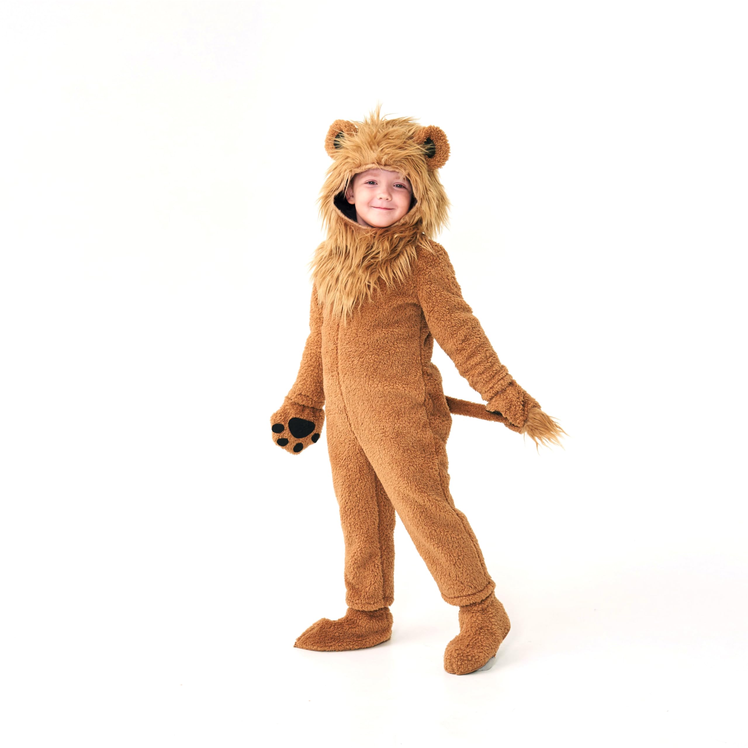 Photo 1 of Kosgraiy Kid Lion Costume,Christmas Lion Onesie Boy And Girl,Animal Onepiece Outfit Halloween,Animal Onesie Christmas Costume,M,6-8Years