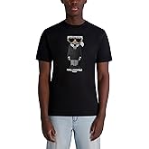 Karl Lagerfeld Mens Short Sleeve Crewneck Faded Karl Graphic Design T-Shirt