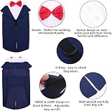 PUMYPOREITY Dog Tuxedo and Bandana Set Blue Size S view 4