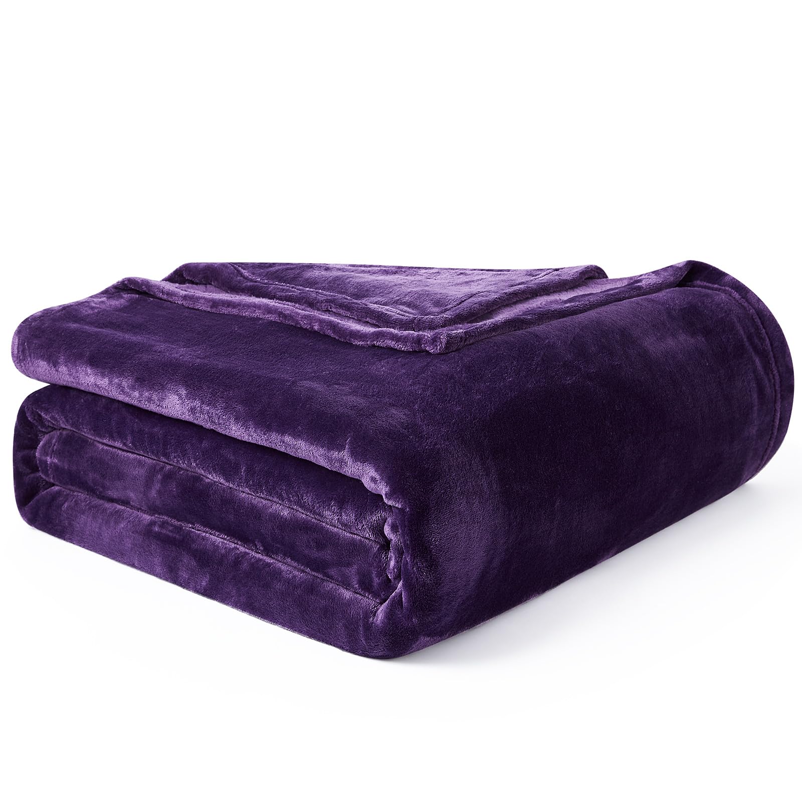 EHEYCIGA Fleece Blanket Extra Large Throws for Settees Fluffy Warm Soft Blanket for Bed Settees Armchairs, Fit All Season, Purple, 270x230cm